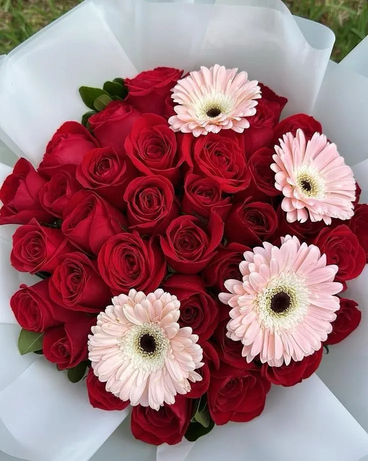 Ramo de Rosas y Gerberas