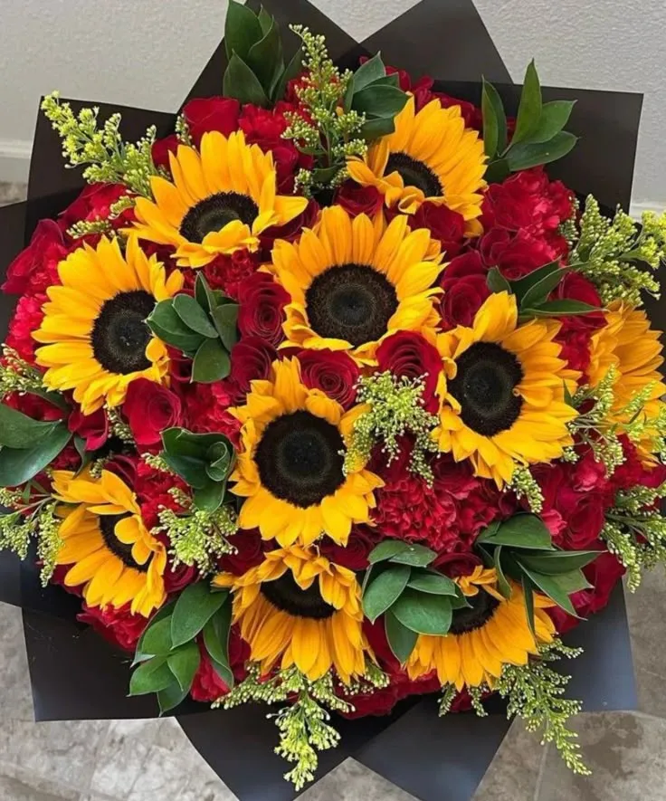 Ramo Girasoles Rojos